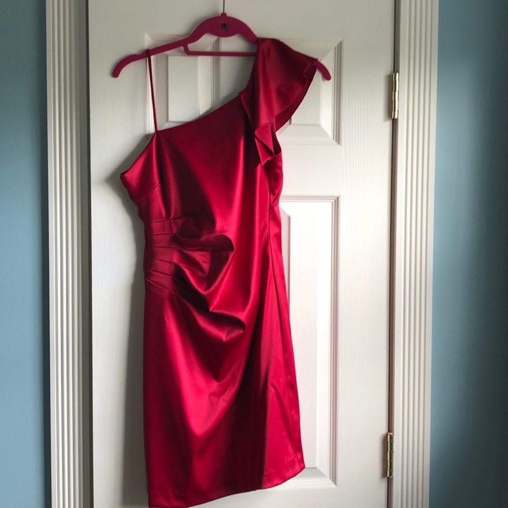 Red cocktail dress